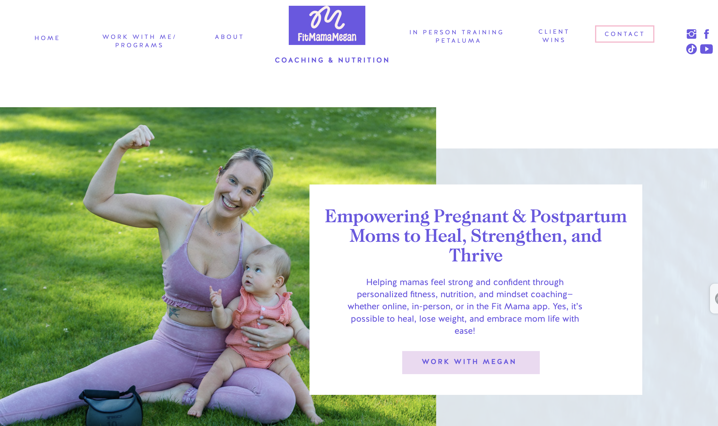 The previous FitMama Megan website